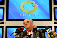 ZULOAGA: Caracas,18/11/09 
En la foto de archivo Guillermo Zuloaga, Presidente del canal Globovision responde a periodistas en rueda de prensa. Zuloaga ha denunciado hoy que ha sido retenido en el ae