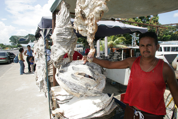 Vendedores de pescado salado de rio y Chiguire,Barinas