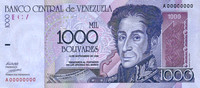 Billetes de Mil Bolivares, 1000