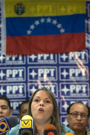 PPT Caracas, 24/05/2010.- Andrea Tavares, miembro del Secretariado Nacional del partido Patria Para Todos (PPT), destacó hoy la importancia de contar con observadores, nacionales e internacionales, no