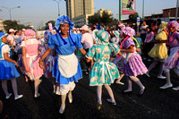 Barquisimeto,13/02/10/Venezuela 
Ninas integrantes de una comparsa bailan durante un desfile de Carnaval en Barquisimeto .Edo Lara.
Caribe Focus